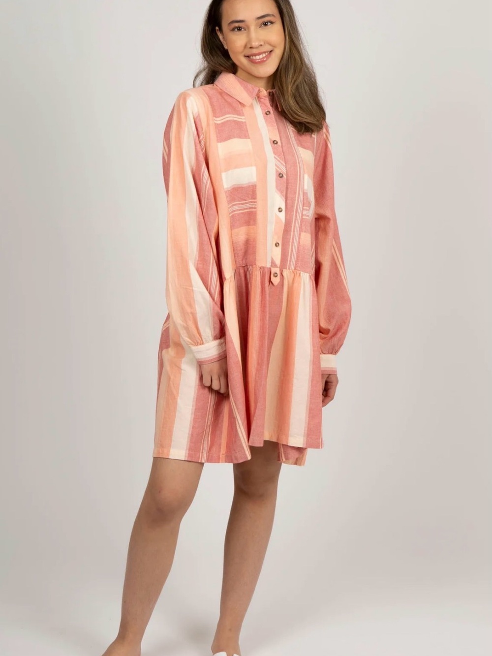 Free People Orange and Tan Plaid Lined Jacket